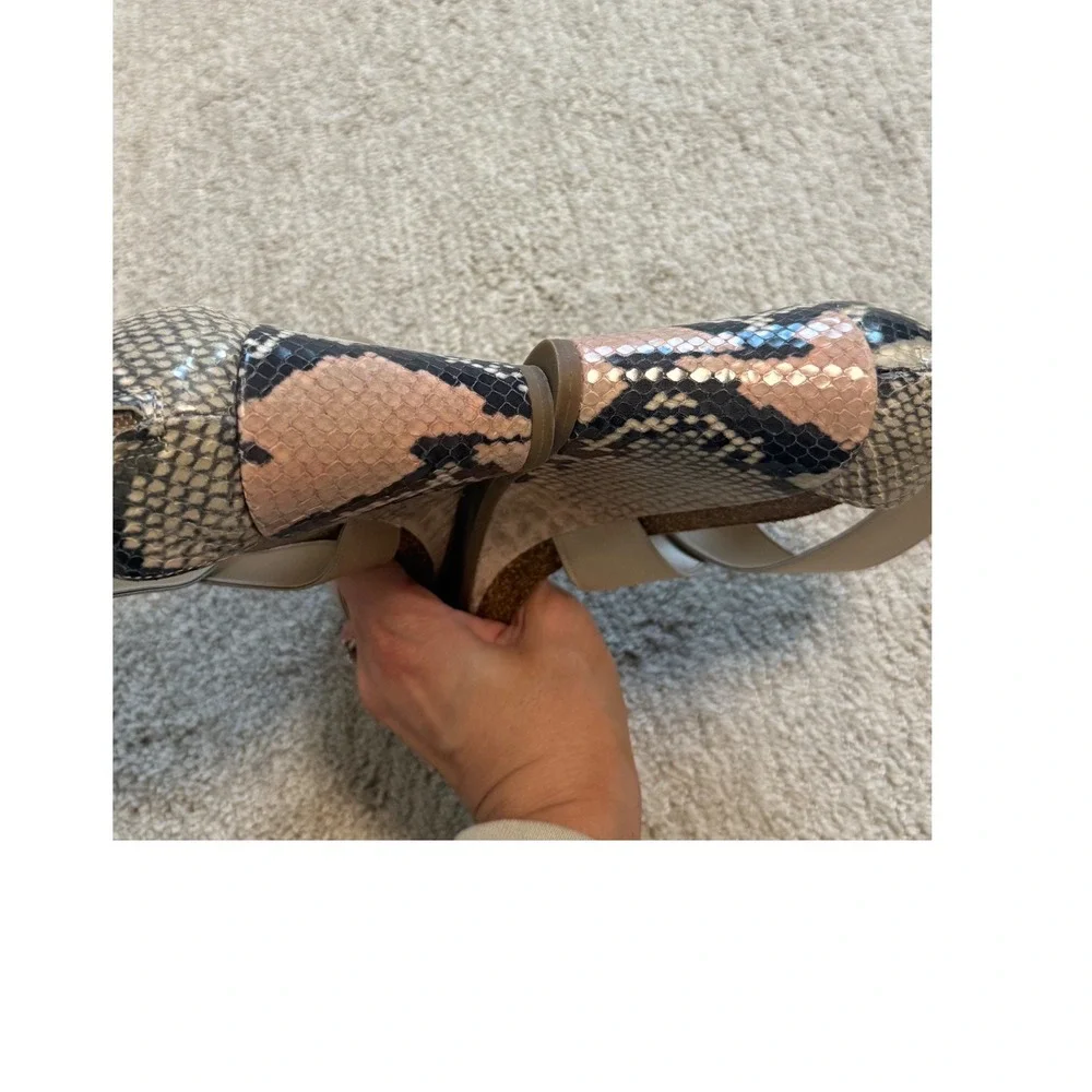 Anyi Lu Snakeskin Gold Wedge Sandals Women's 38.5 (US 8.5)‎ | Handmade Italy